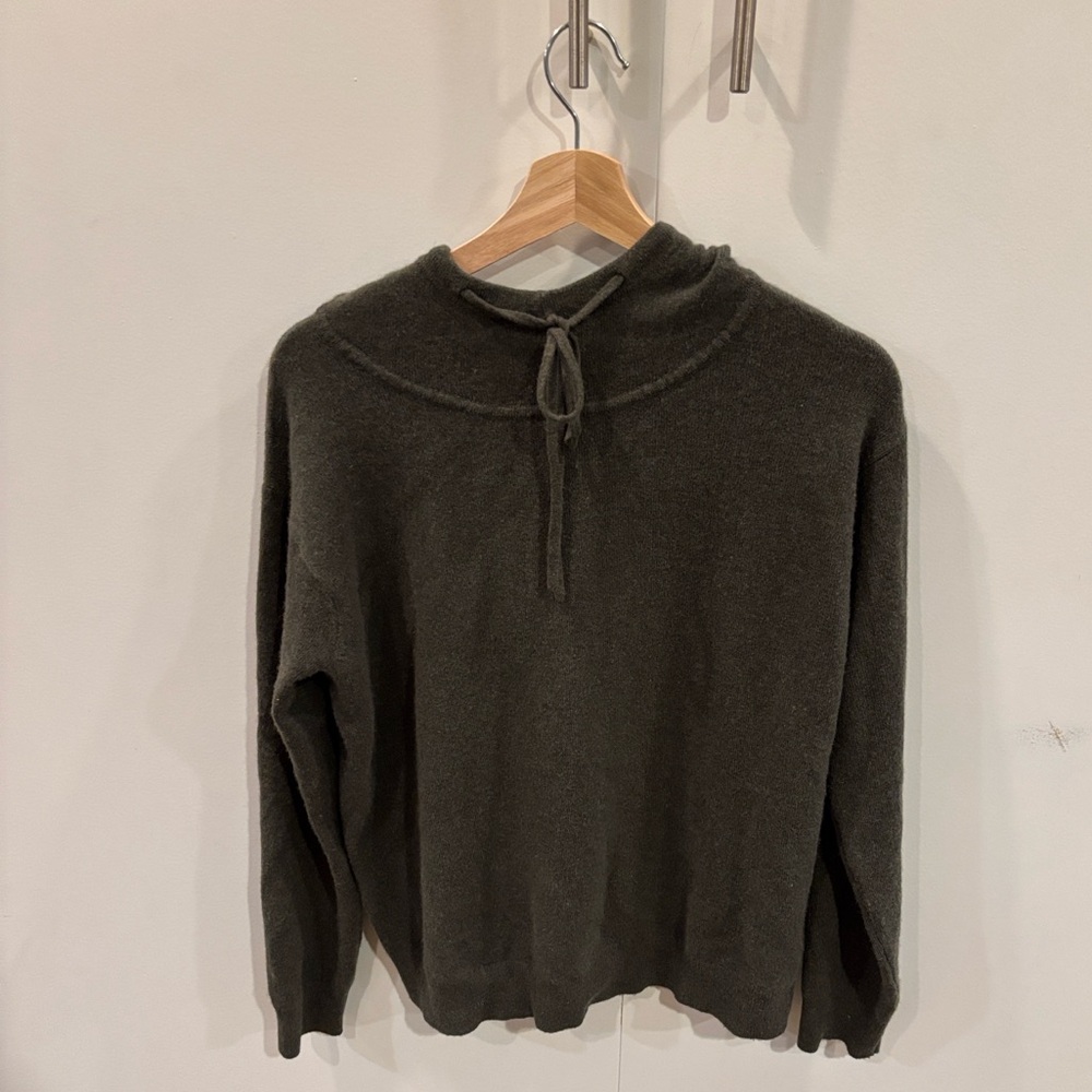 Nordstrom Signature Cashmere Hoodie, Size: Small, Color: Olive Green
